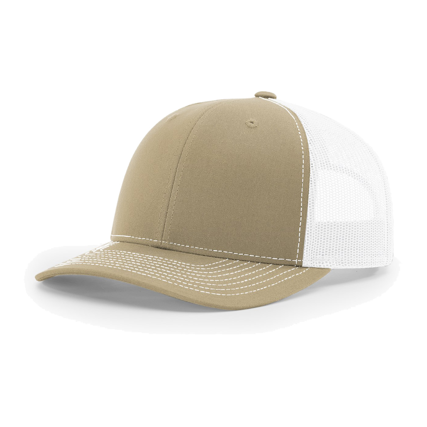 Richardson 112 6-Panel Snapback Trucker Hat w/Leatherette Adhesive Patches or Embroidery 101