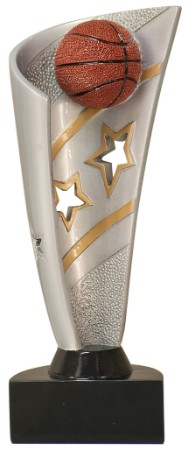 Basketball Banner Resin Award 7" 2