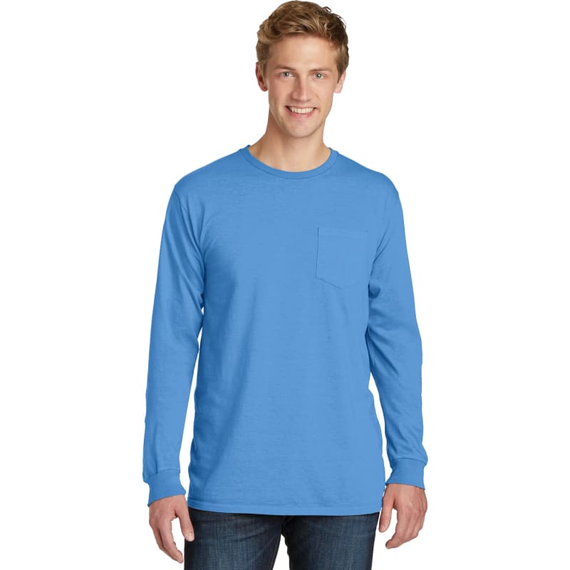 Port & Company Beach Wash Garment-Dyed Long Sleeve Pocket Tee 9