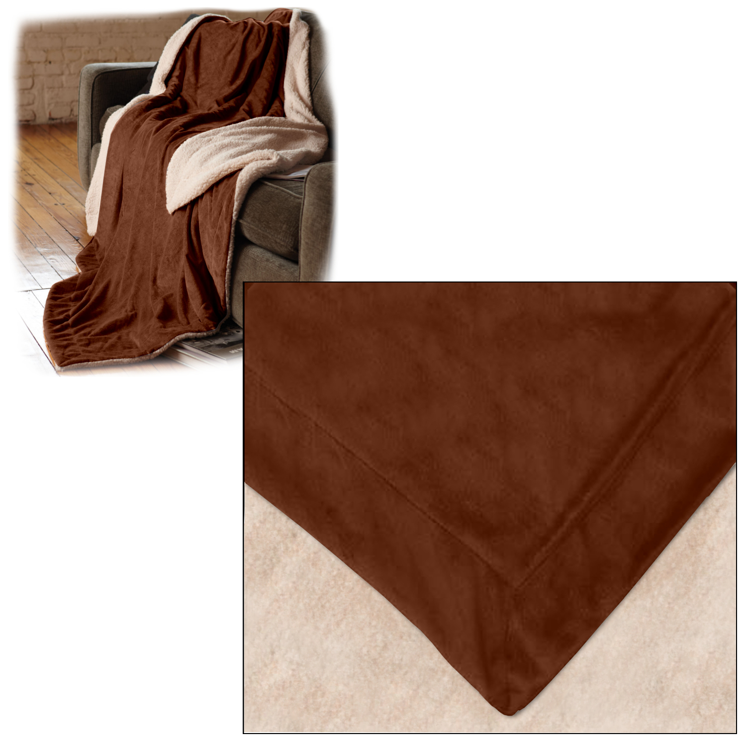 Oversized Micro Mink Sherpa Blanket 11