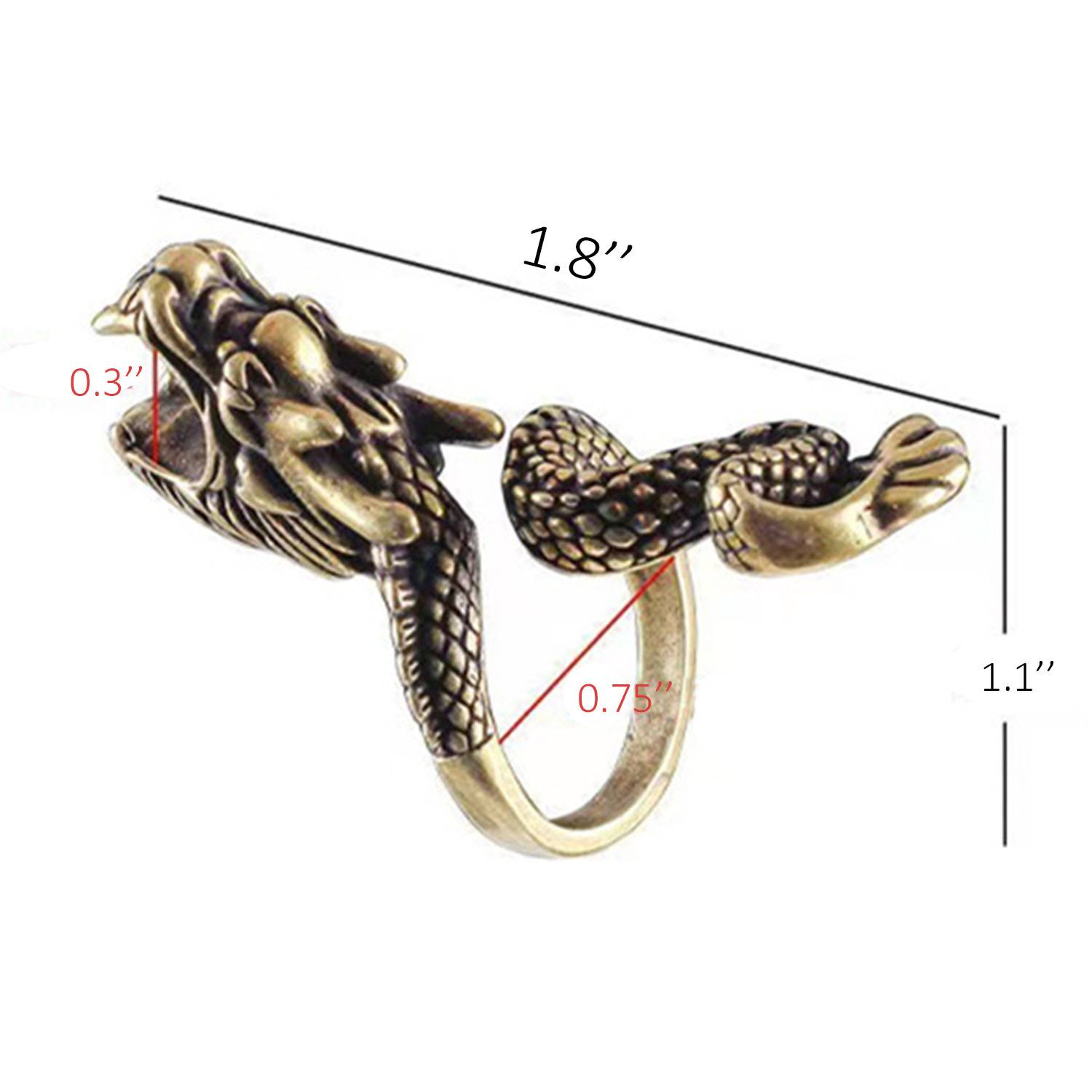 Adjustable Dragon shaped Smoking Ring 2
