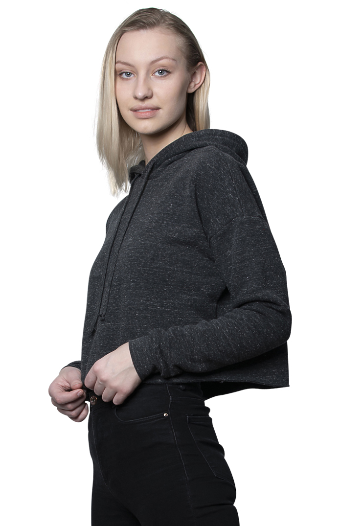 Women's eco Triblend Fleece Crop Hoodie 4