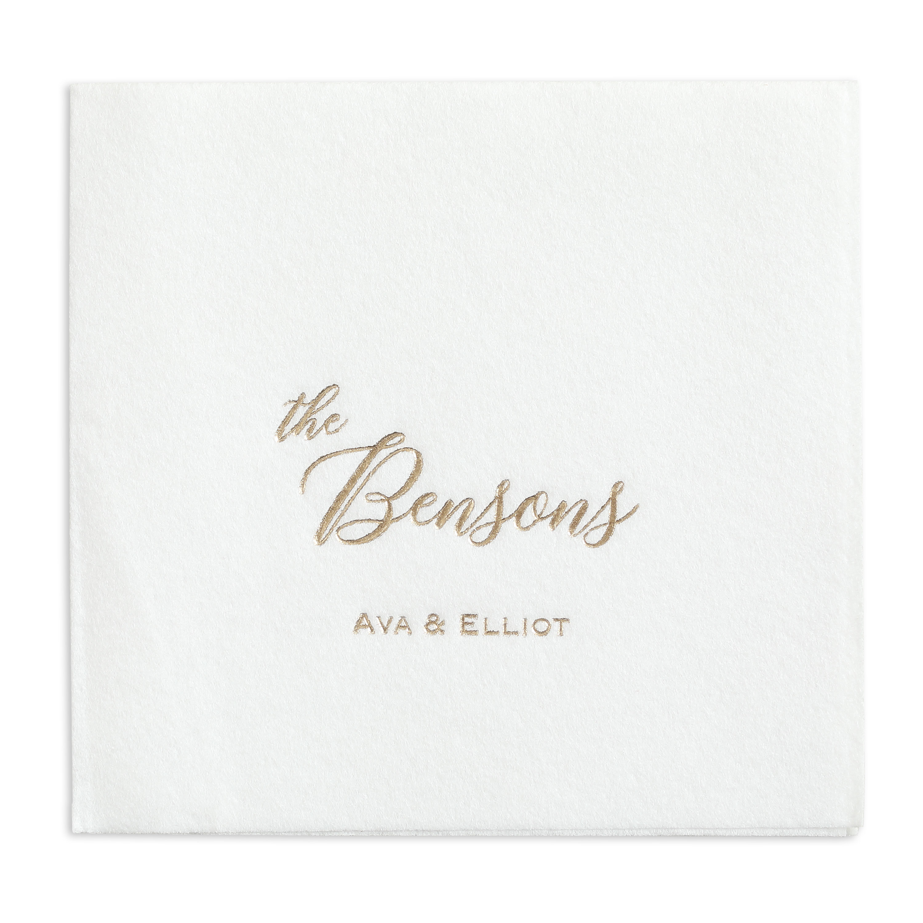 Personally Your Own Premium Beverage Napkin w/uncoined Edge (White) 2