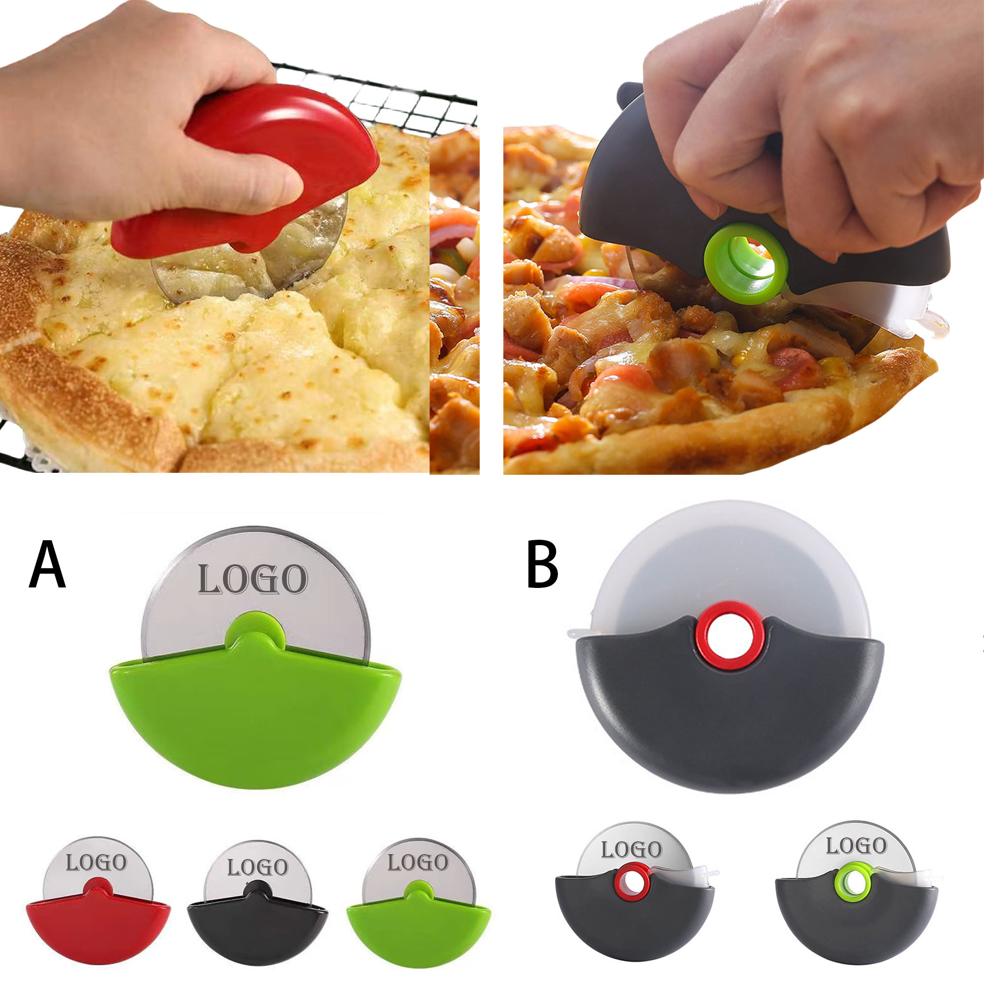 Compact Pizza Cutter with Protective Cover MOQ20 2