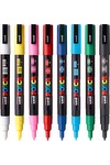 POSCA 8 Piece Basic Marker Set with Bag - Fine 30