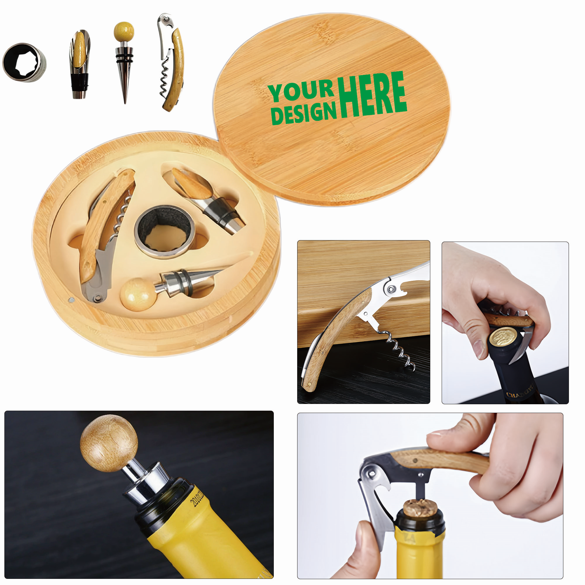 4-Piece Red Wine Corkscrew Set 2