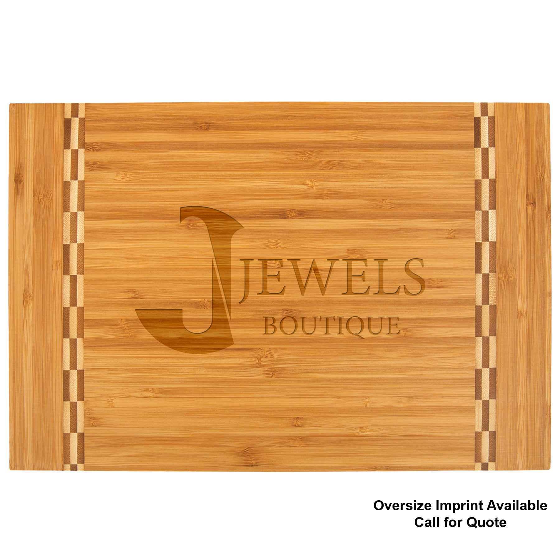 15" x 10" Bamboo Cutting Board w/ Butcher Block Inlay 4