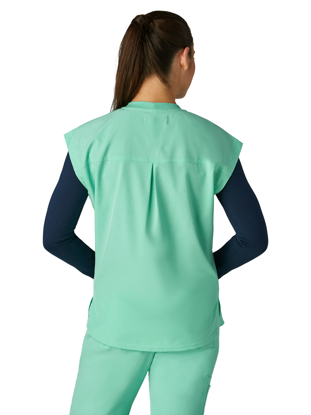 Basics - Women's Two-Pocket Round Neck Scrub Top 20