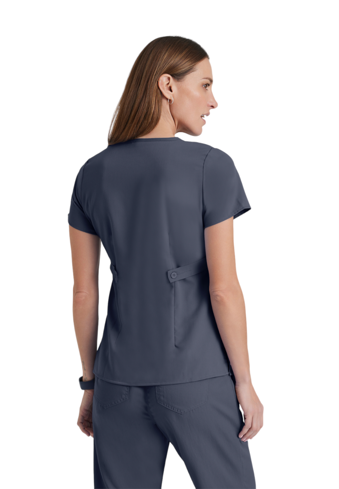 Grey's Anatomy Classic - Women's Two-Pocket Mock Wrap Riley Scrub Top 8