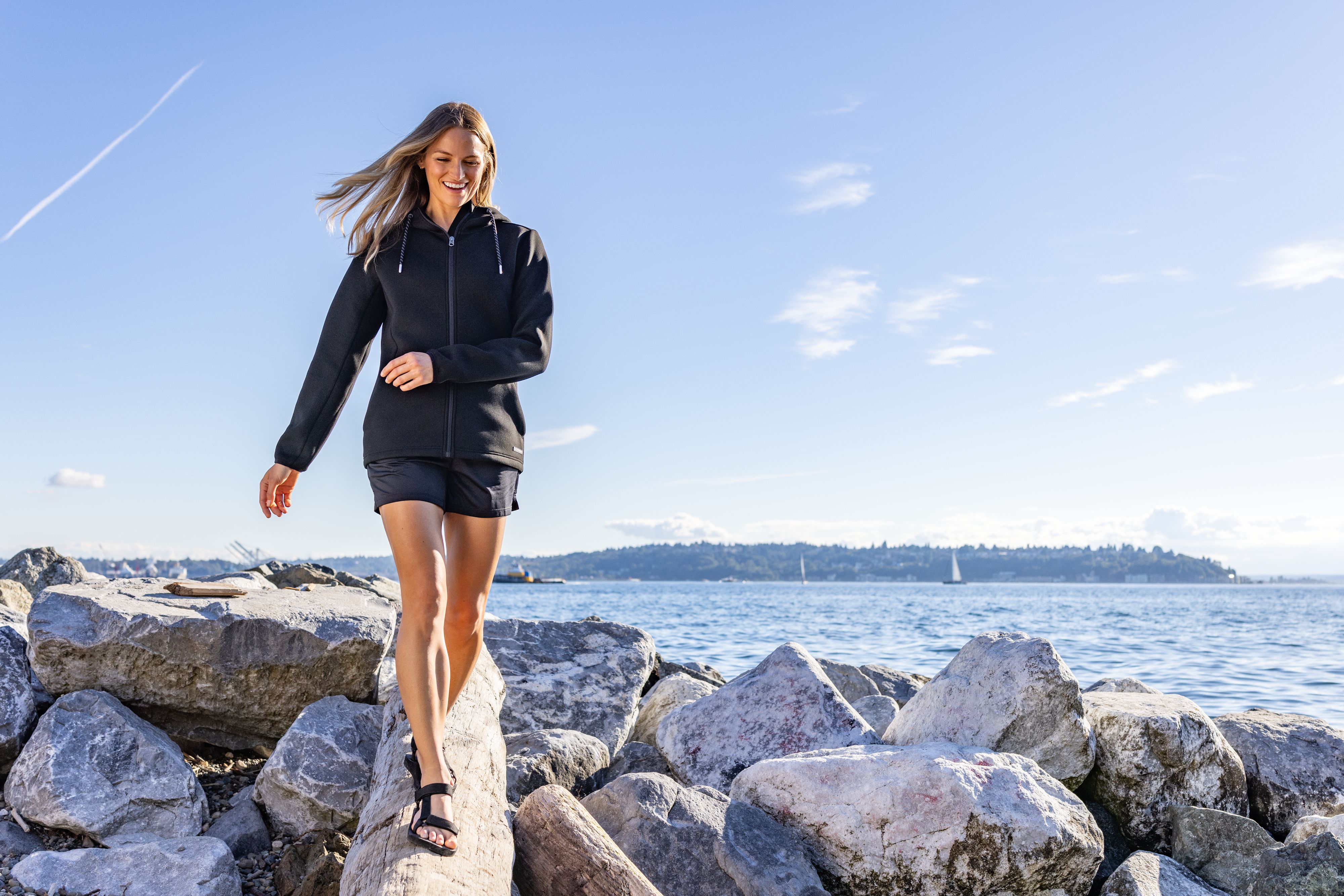 Roam Epic Comfort Recycled Womens Full Zip Hooded Jacket