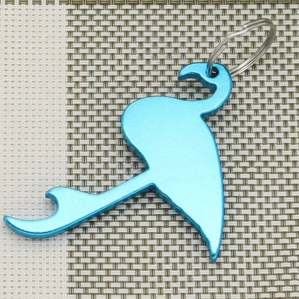 Flamingo shape bottle opener keychain 3