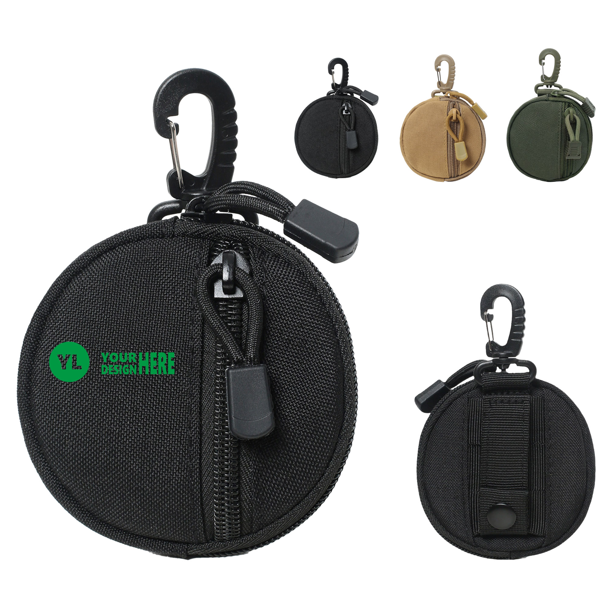 Circular EDC Hanging Bag for Coins, Keys and Earphones 2