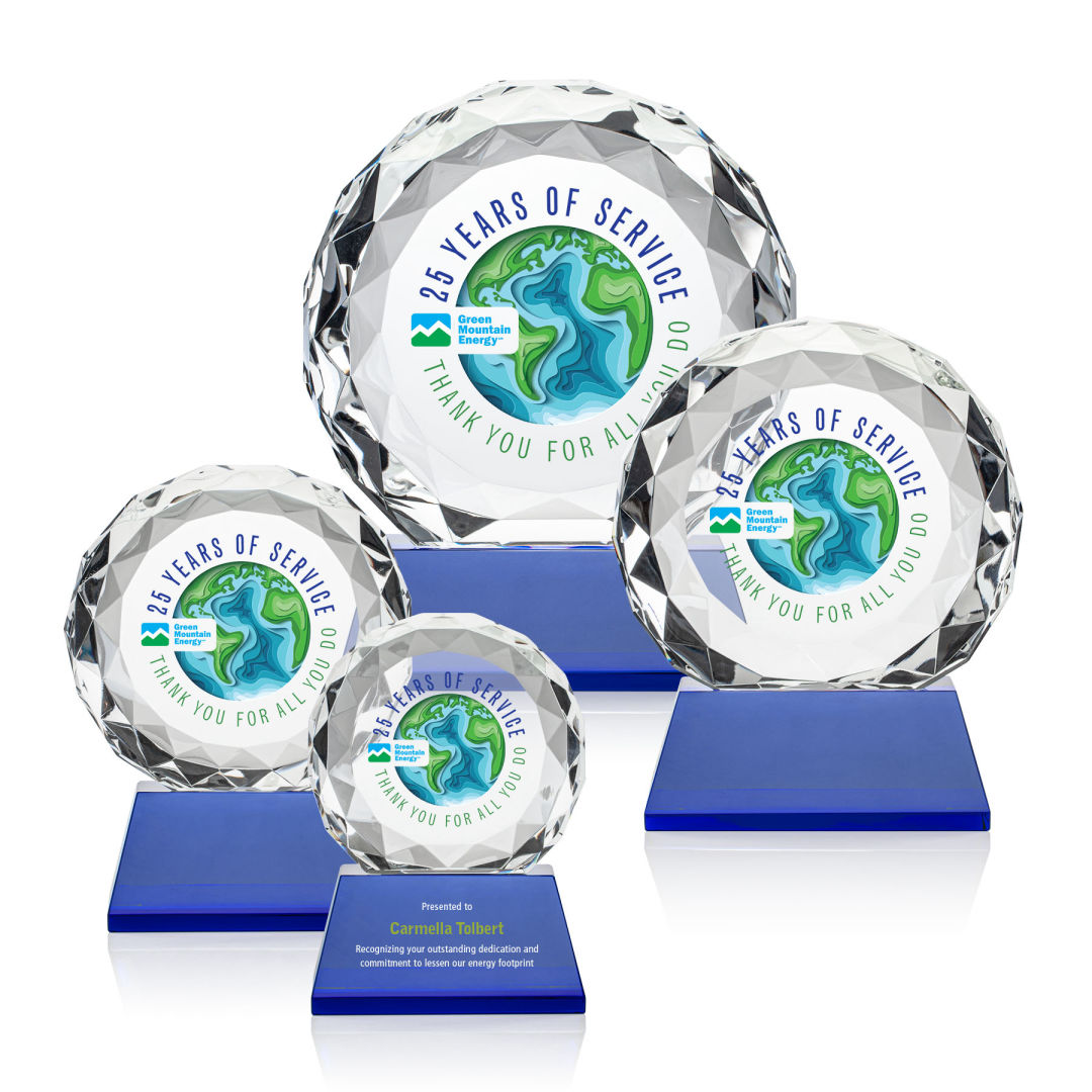 Seville VividPrint™ Award on Entwhistle Base - Blue