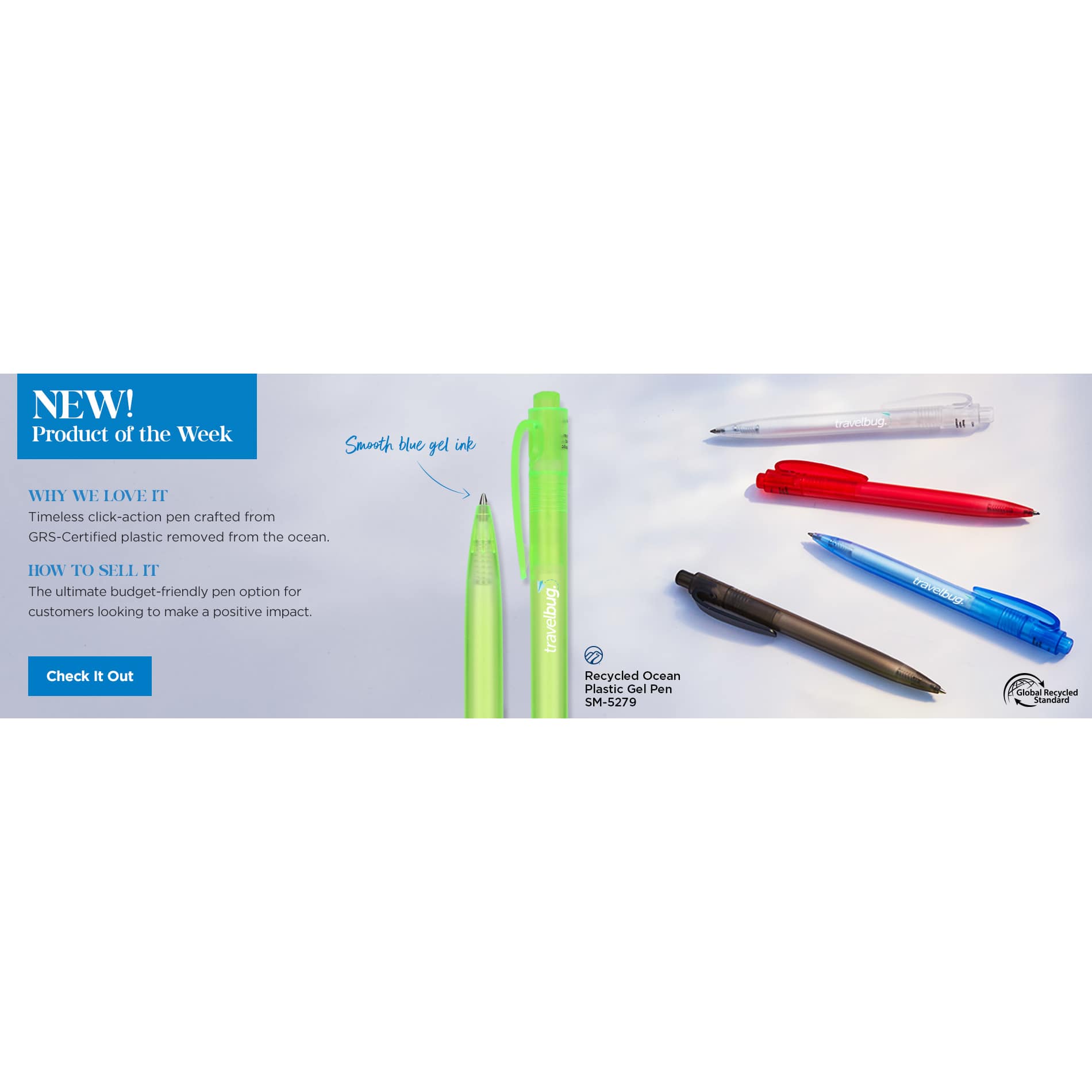 Recycled Ocean Plastic Gel Pen 157