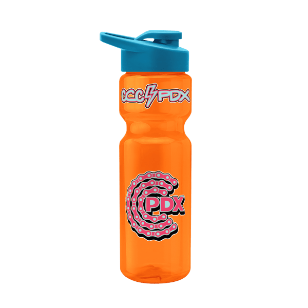 Blazer 28oz Transparent Bike Bottle w/Drink-thru Lid 376
