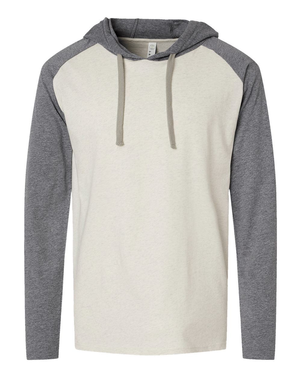 Unisex Fine Jersey Hooded Long Sleeve Raglan Tee - 6917 44