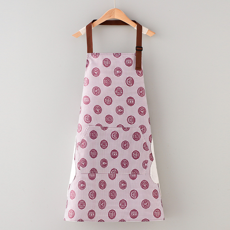 Peach Velvet Apron 6
