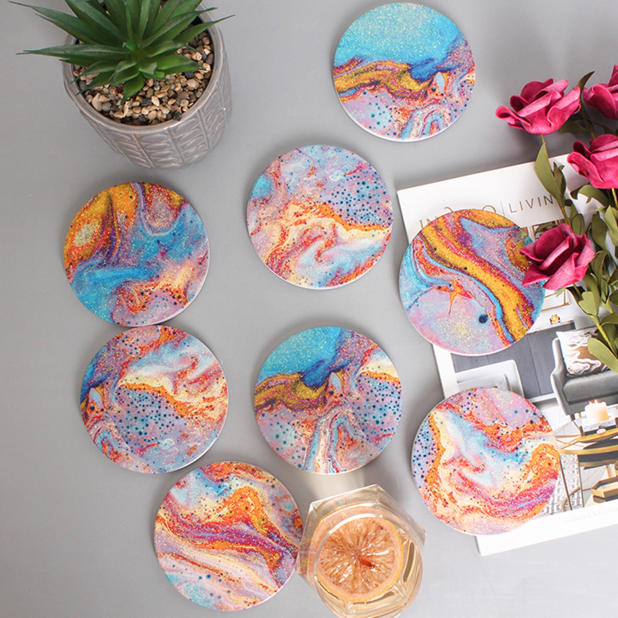 Absorbent ceramic coaster 2