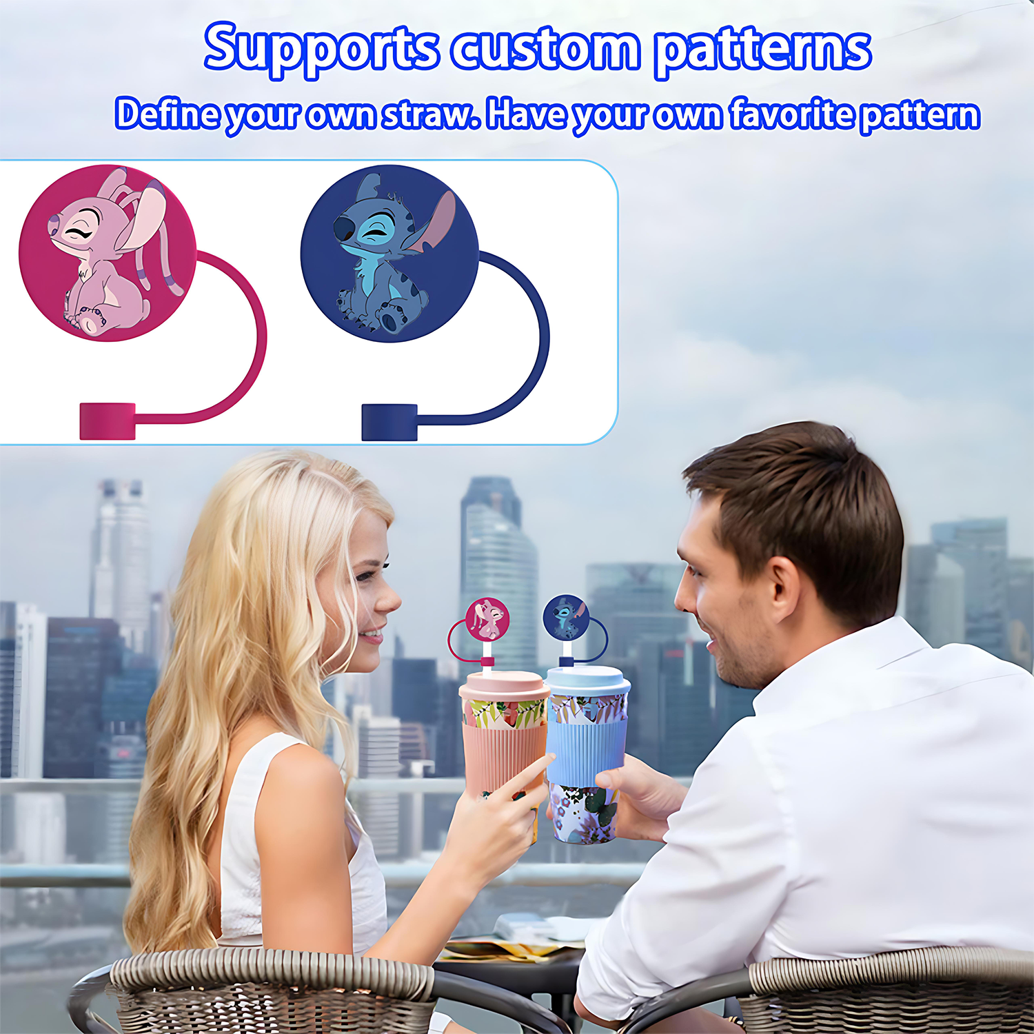 Dustproof Cute Silicone Straw Topper Cap 9