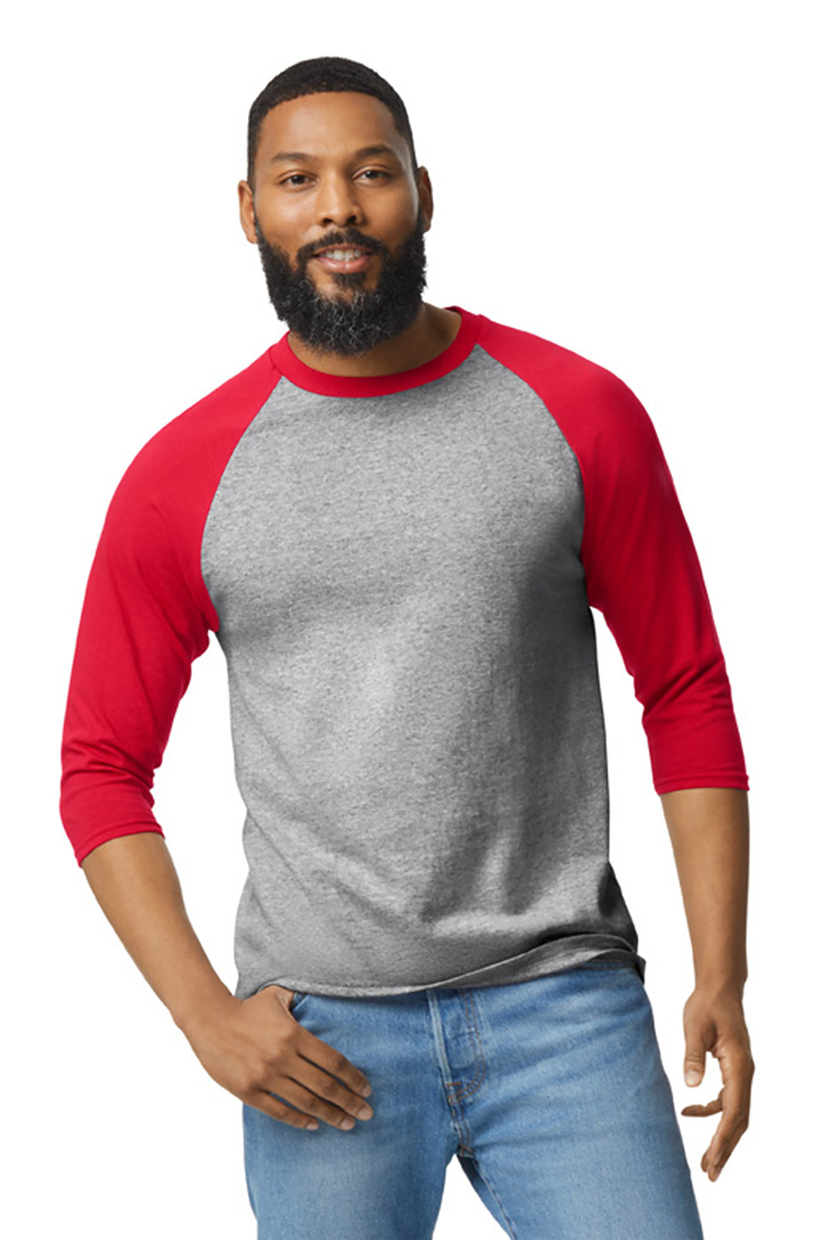 Gildan Heavy Cotton 3/4-Sleeve Raglan T-Shirt. 5700 76