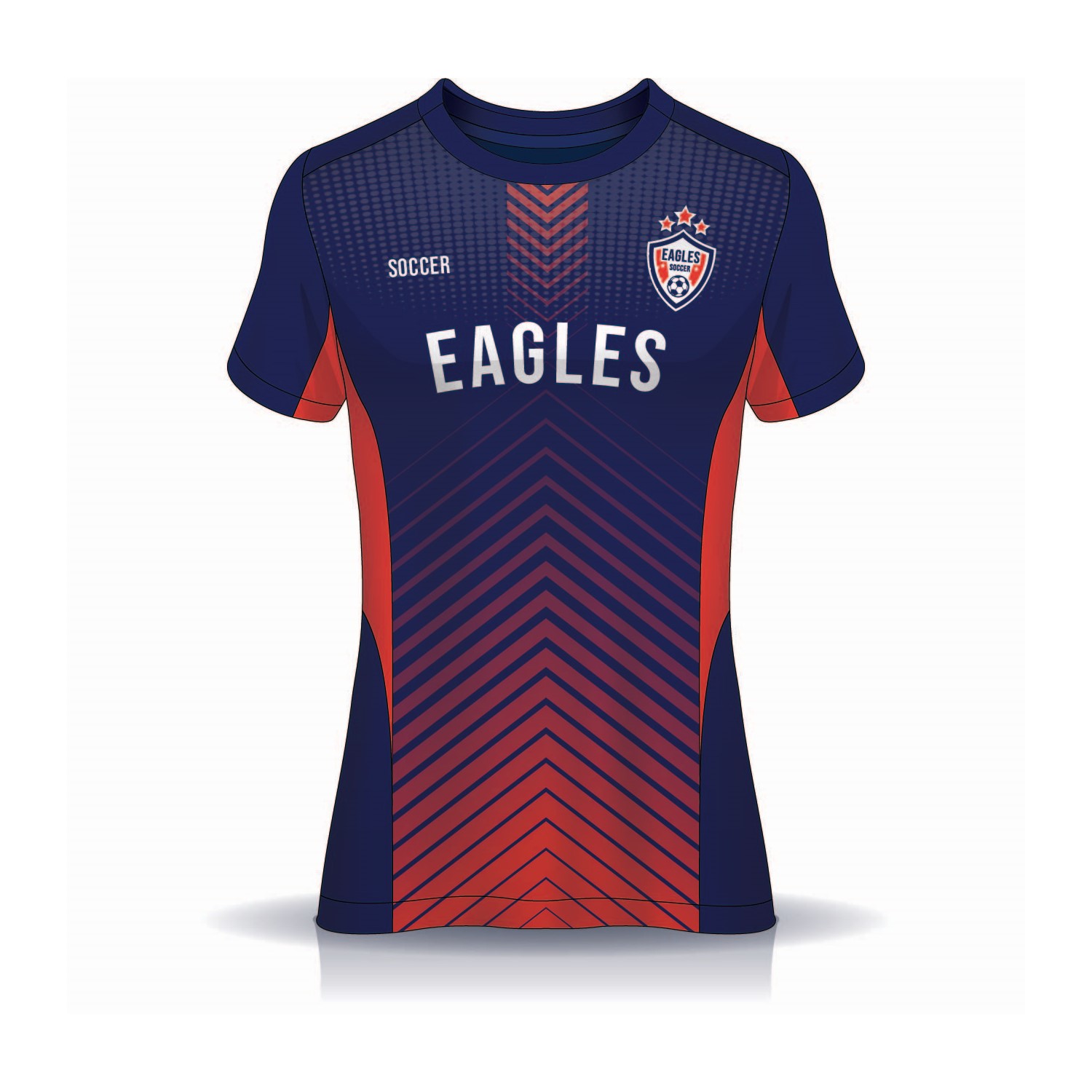 Women's Custom Full Sublimation Soccer Jersey - Interlock Fabric 8