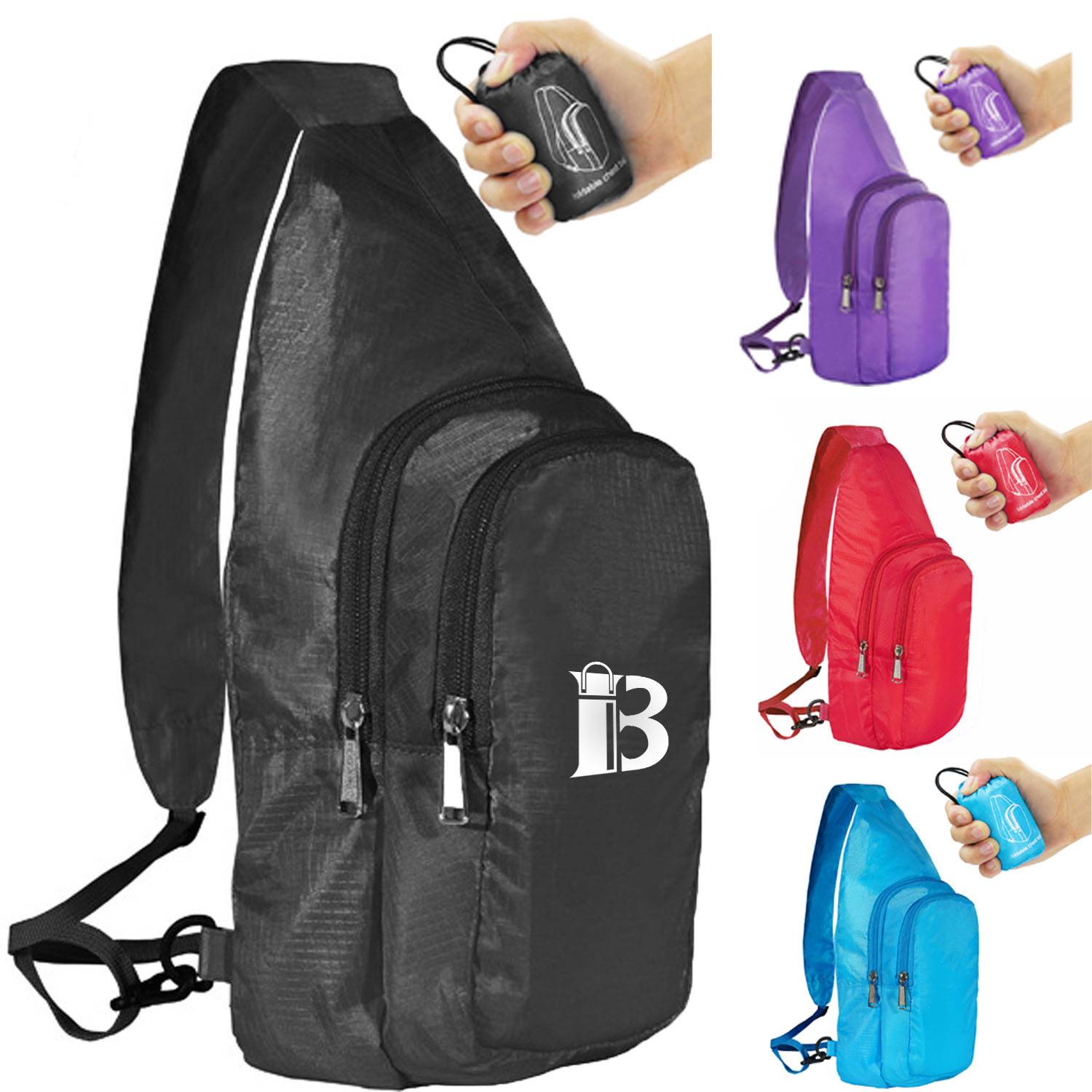 Polyester Portable Foldable Chest Sling Bag 2