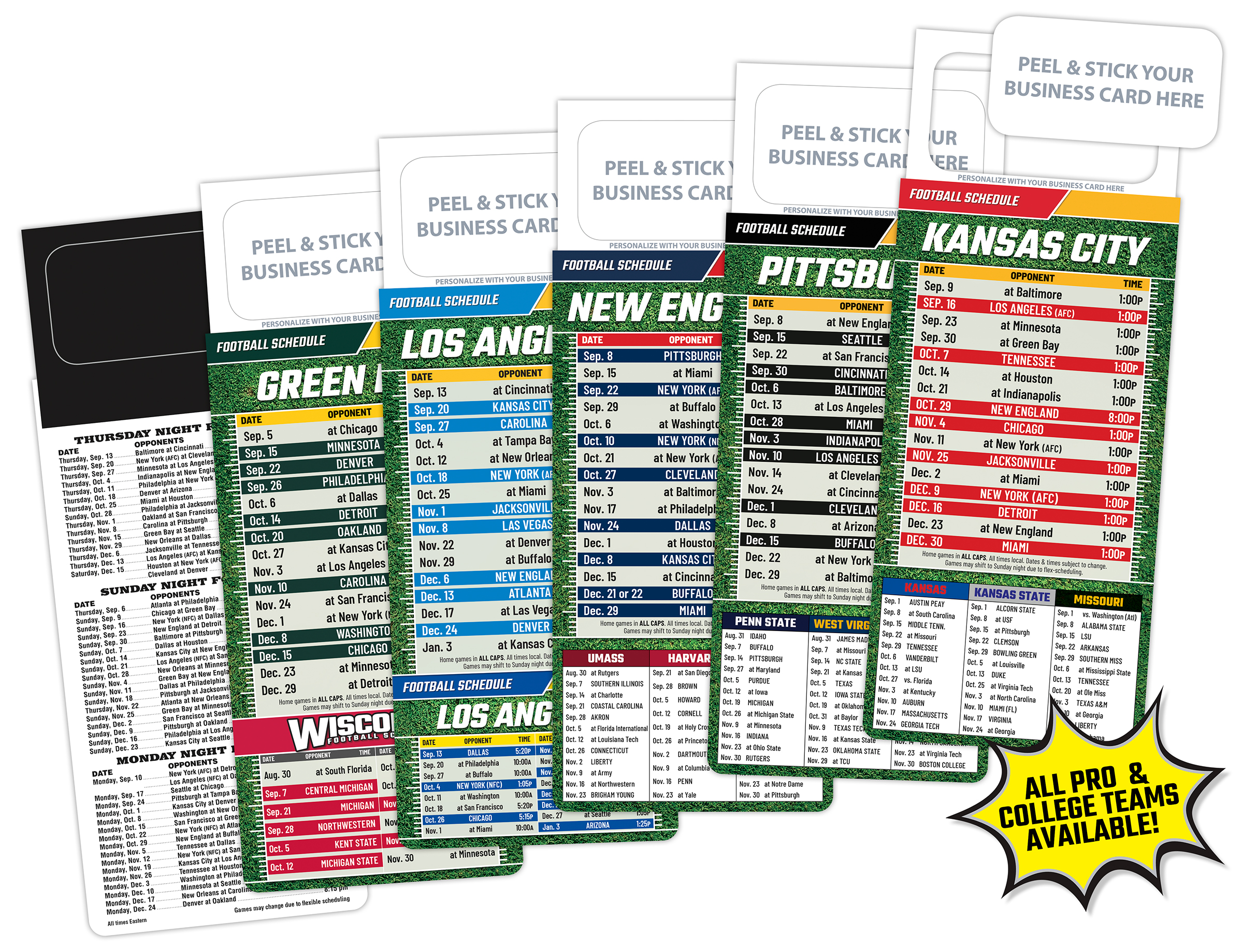 M.B.C. Sport Schedules - Pro Football (3.5x9) 2