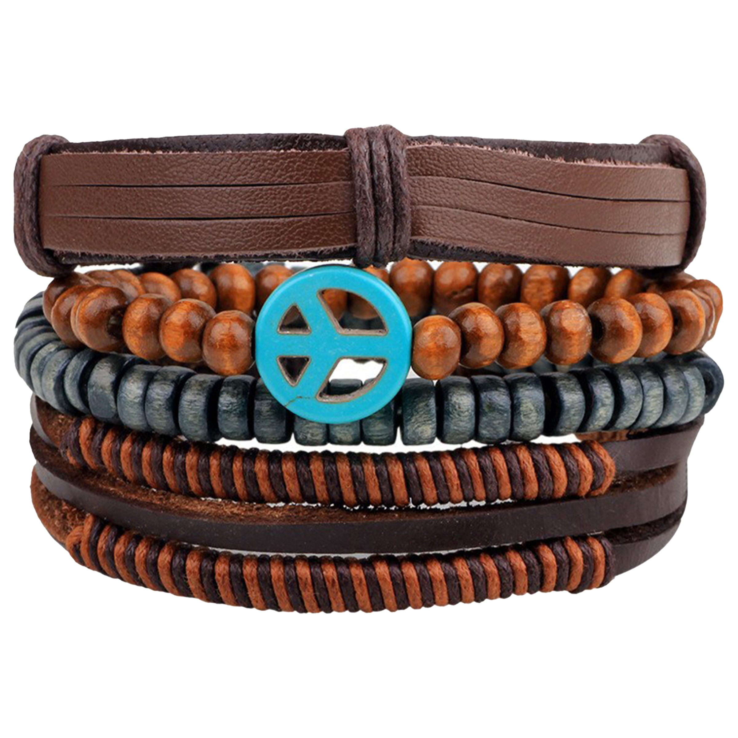Cowhide Combining Multiple Bracelets 2