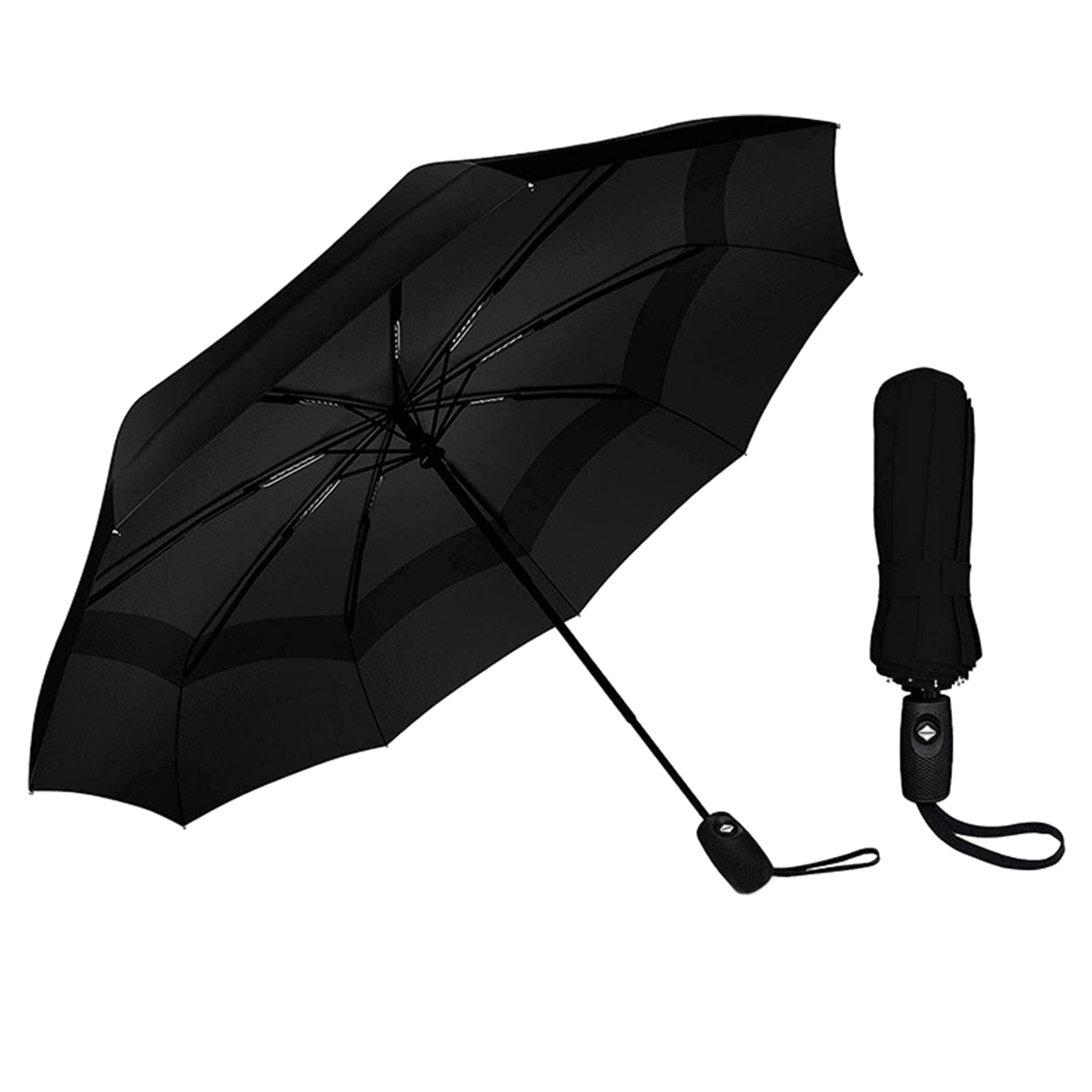 46 Inch Double Canopy Vented Compact Umbrella 3