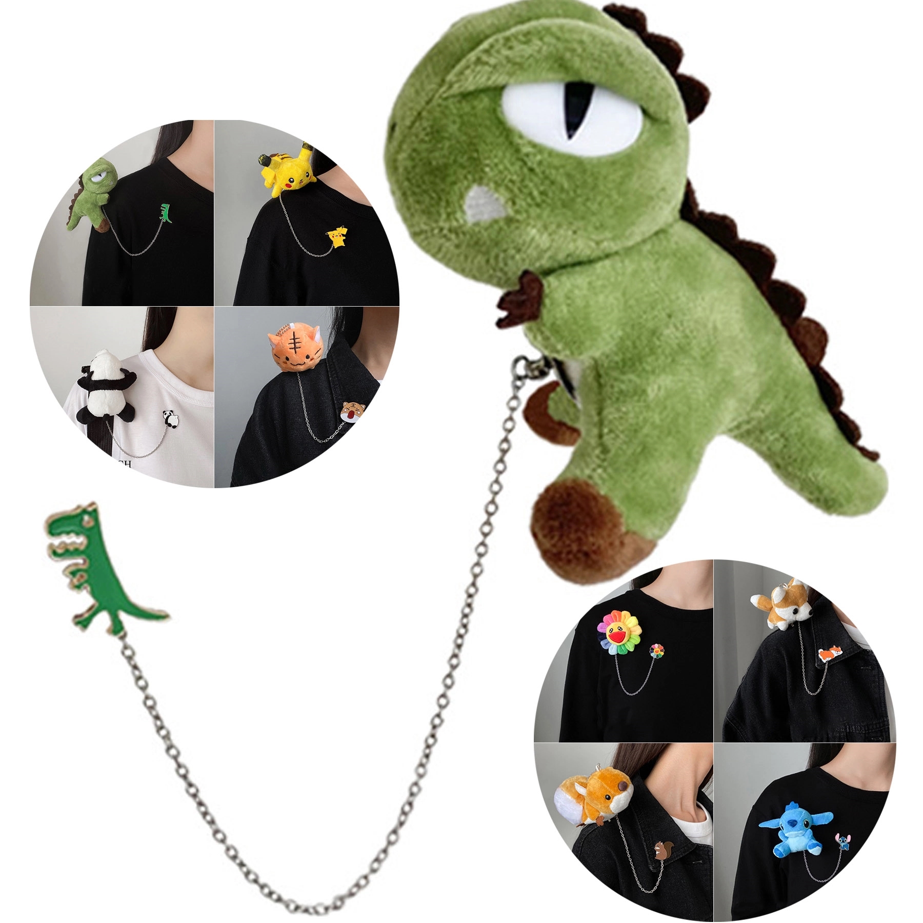 Cartoon Chain Brooch 4