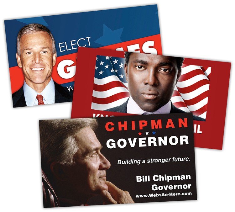 Political Business Card Magnet - 3.5x2 (Square Corners) - 20 mil. 3