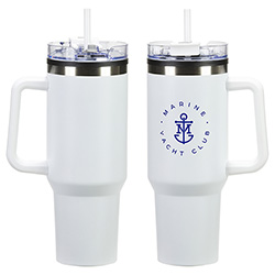 Ohana 40 oz Stainless Steel/Polypropylene Mug with Color-Matching Handle 17