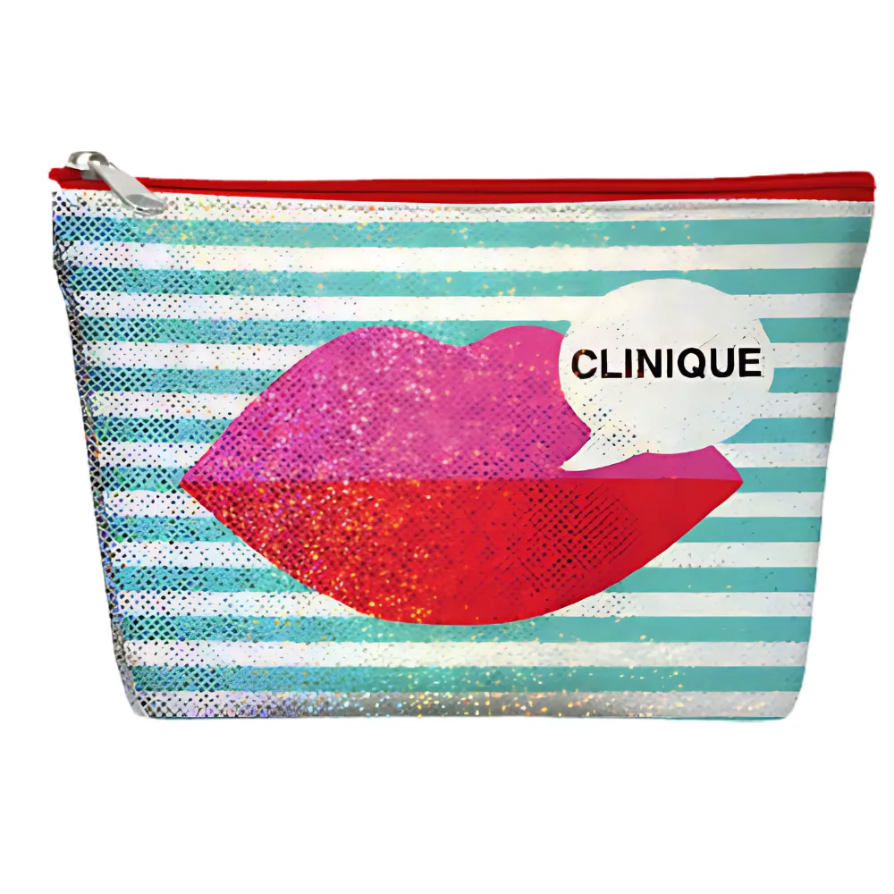 Zippered Pouch with Clear Vinyl Overlay 2