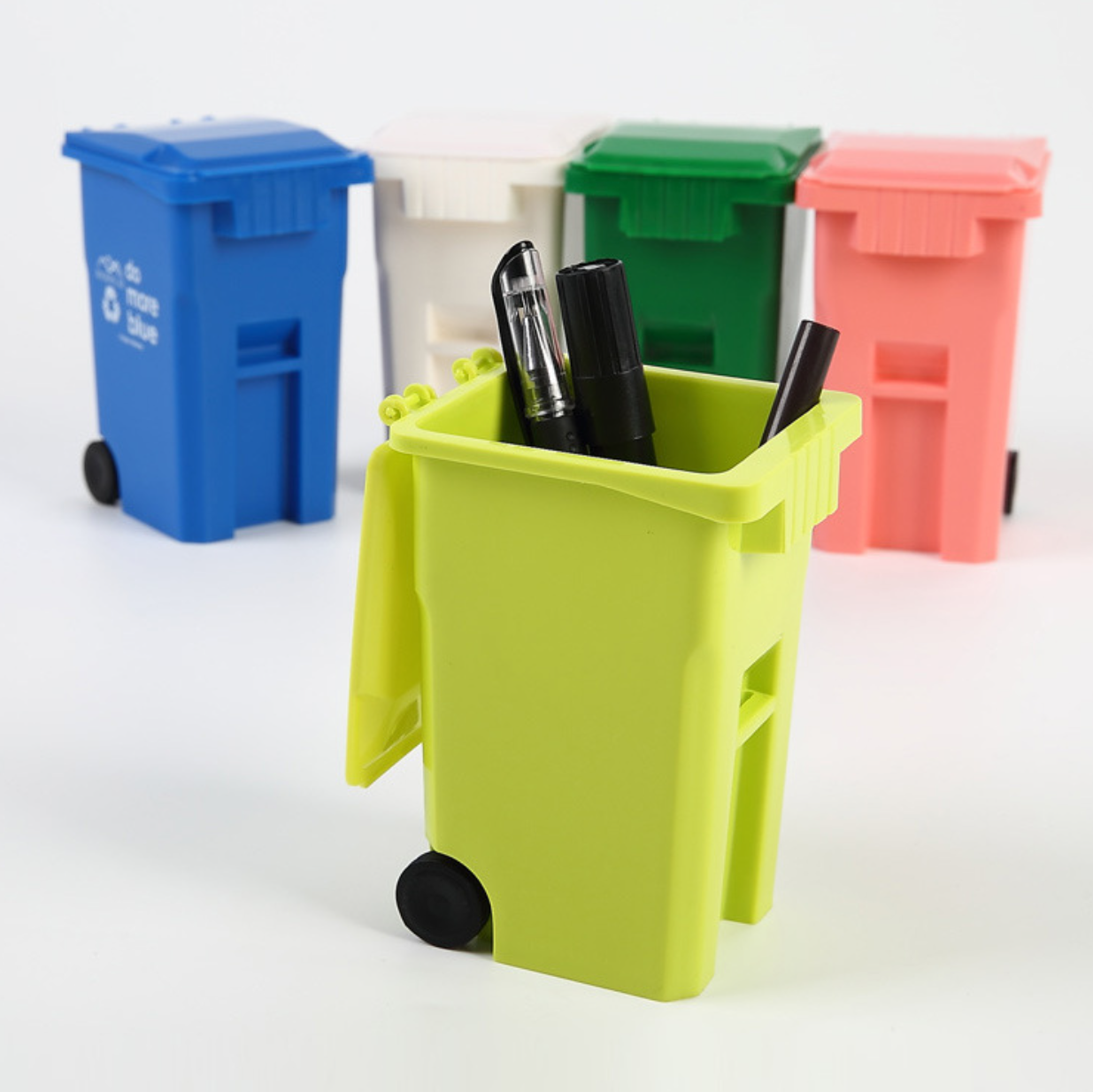 Mini Trash Can Desktop Pen Holder 3