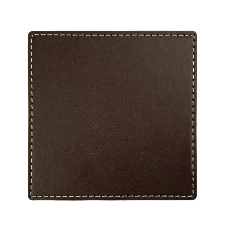 PU Leather Coaster with Stitching 2