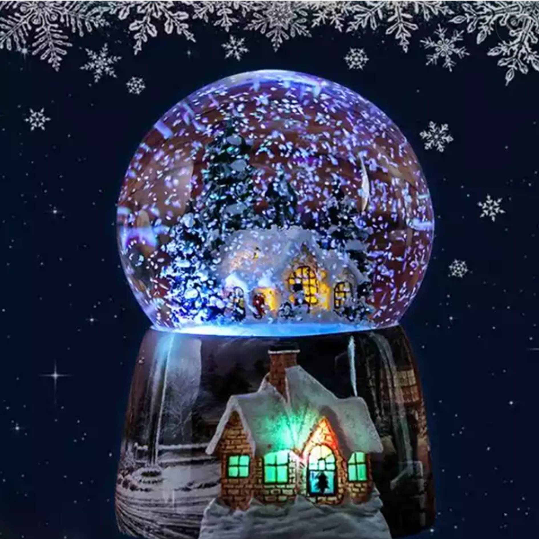 Christmas Lights Musical Snow Globe 3