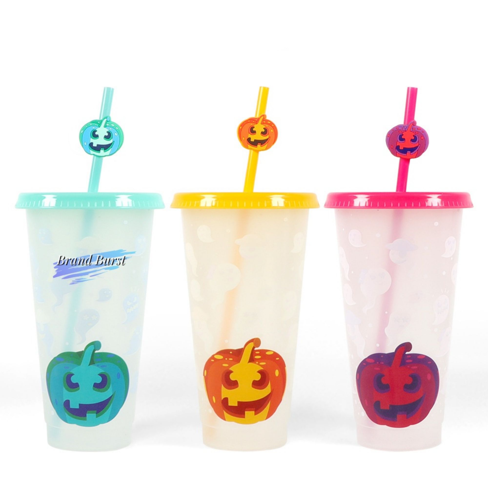 3-Pack 24 oz Halloween Color Changing Cups