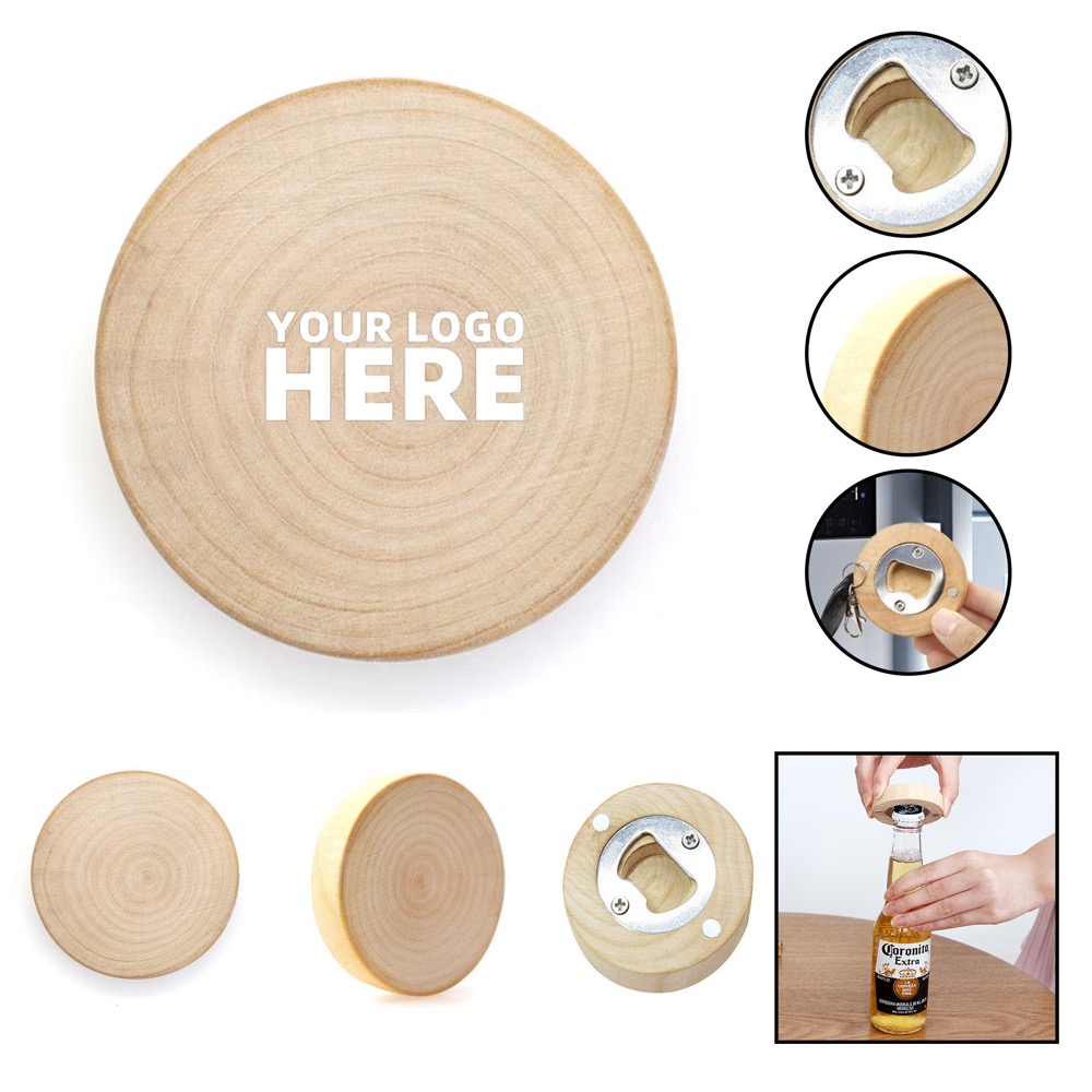 Wooden Bottle Opener Refrigerator Sticker 2