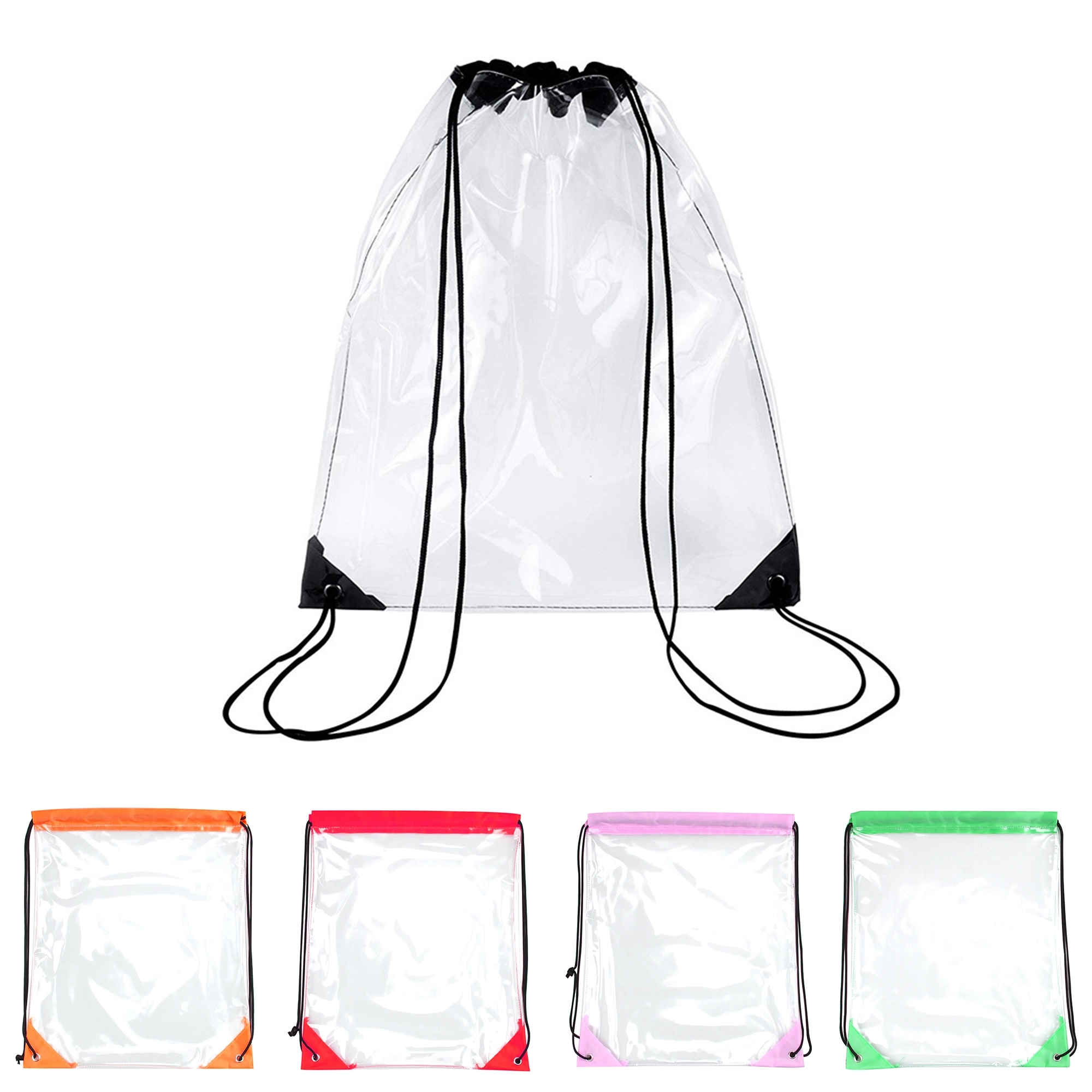 Clear PVC Drawstring Bag 1