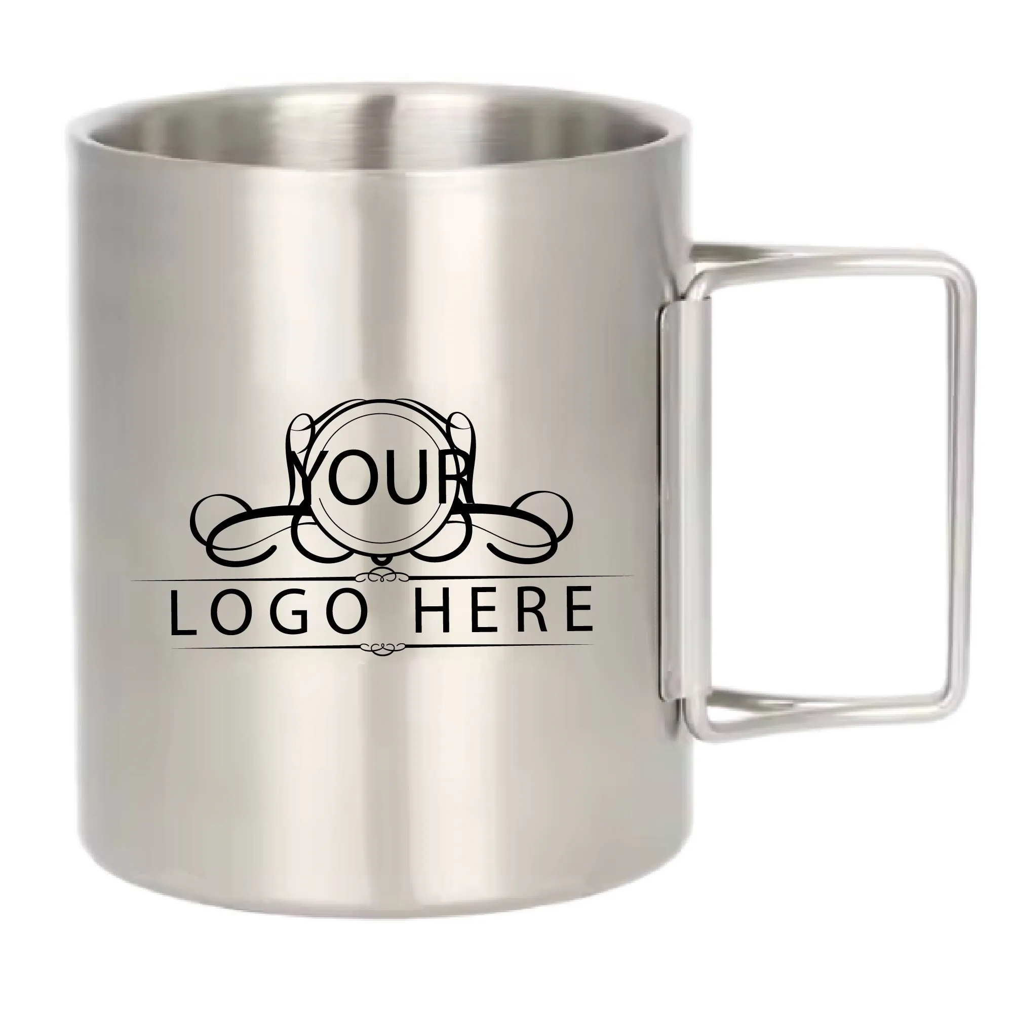 10oz Camping Cup with Folding Handles 1