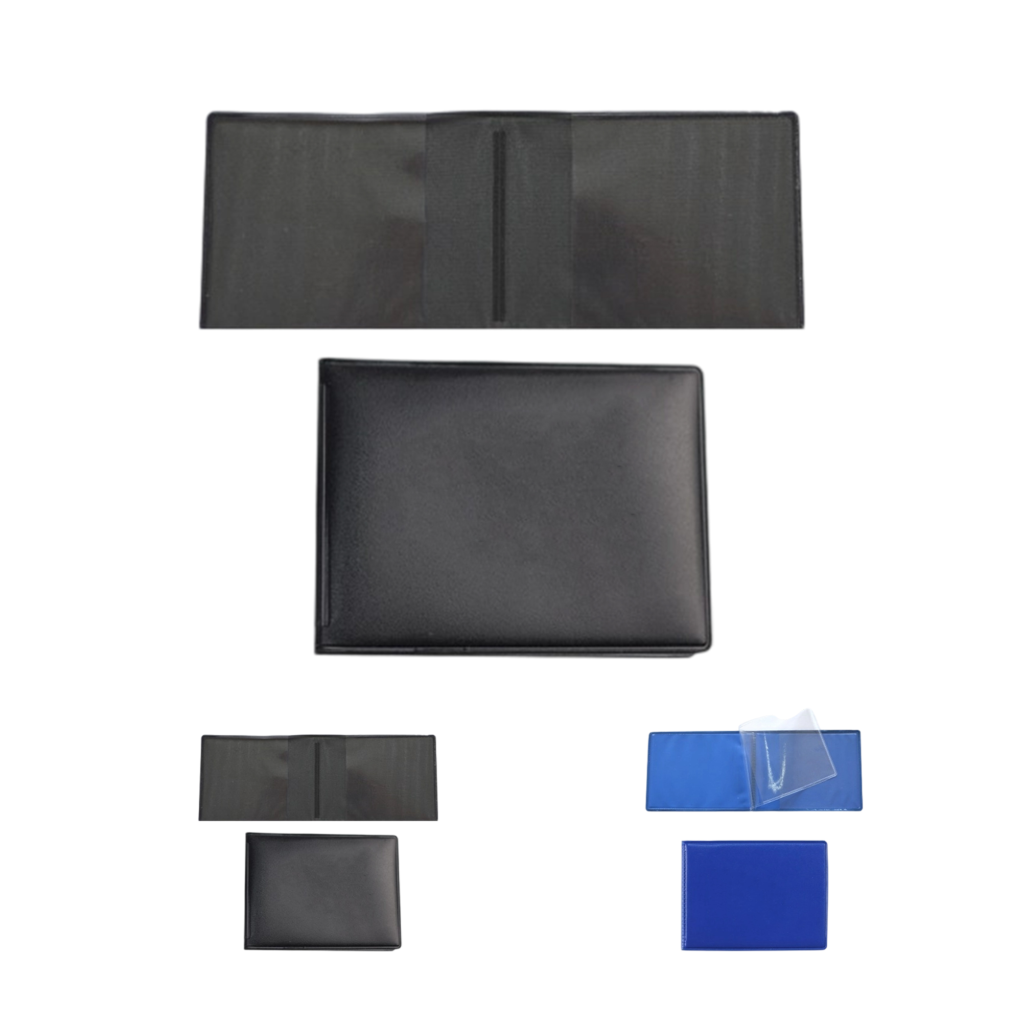 PVC Driver License Card Holder With Two Transparent Sleeves 4" x 3" 2