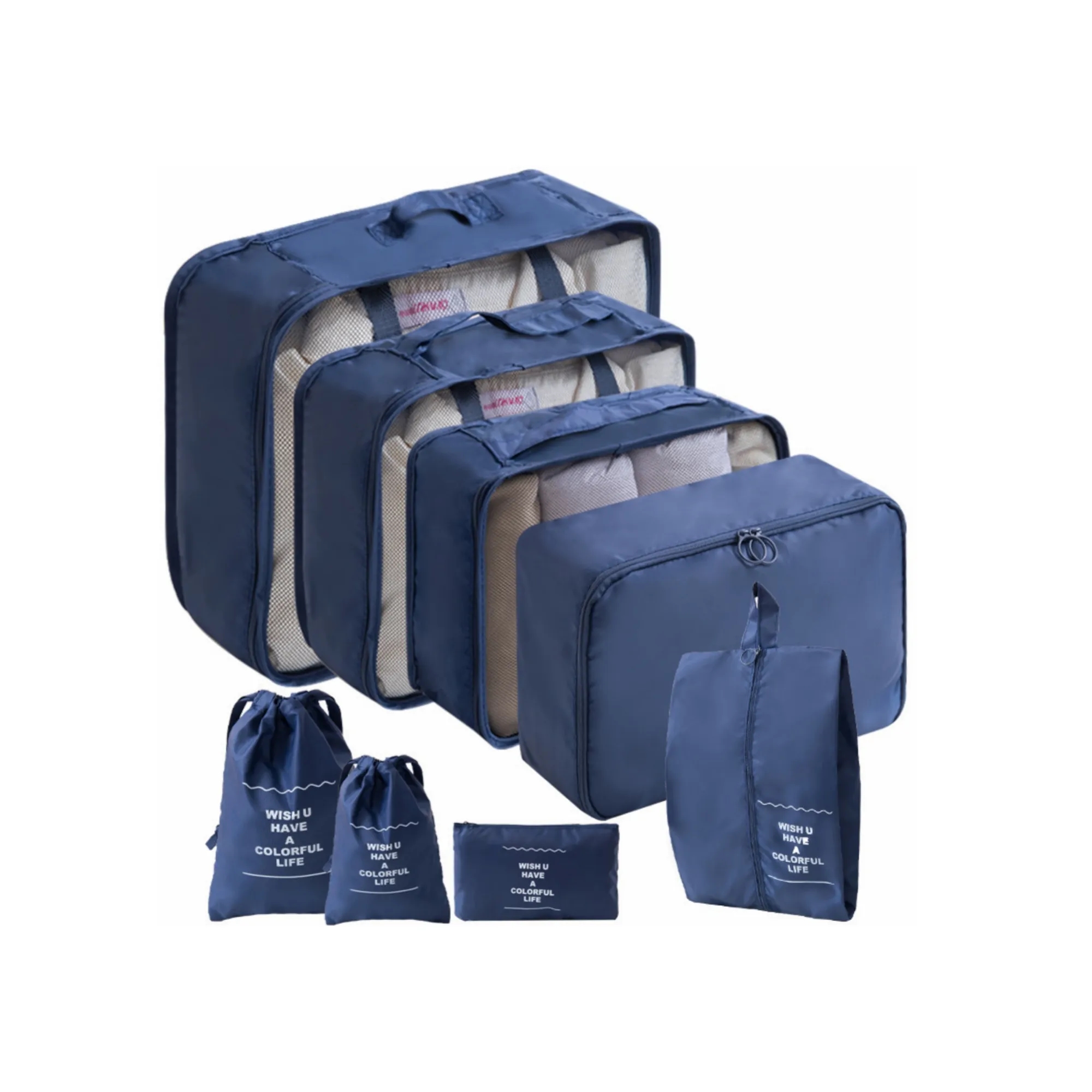 8-Piece Clothing Organizing Cubes 15.7" x 4.3" x 11.8" 3