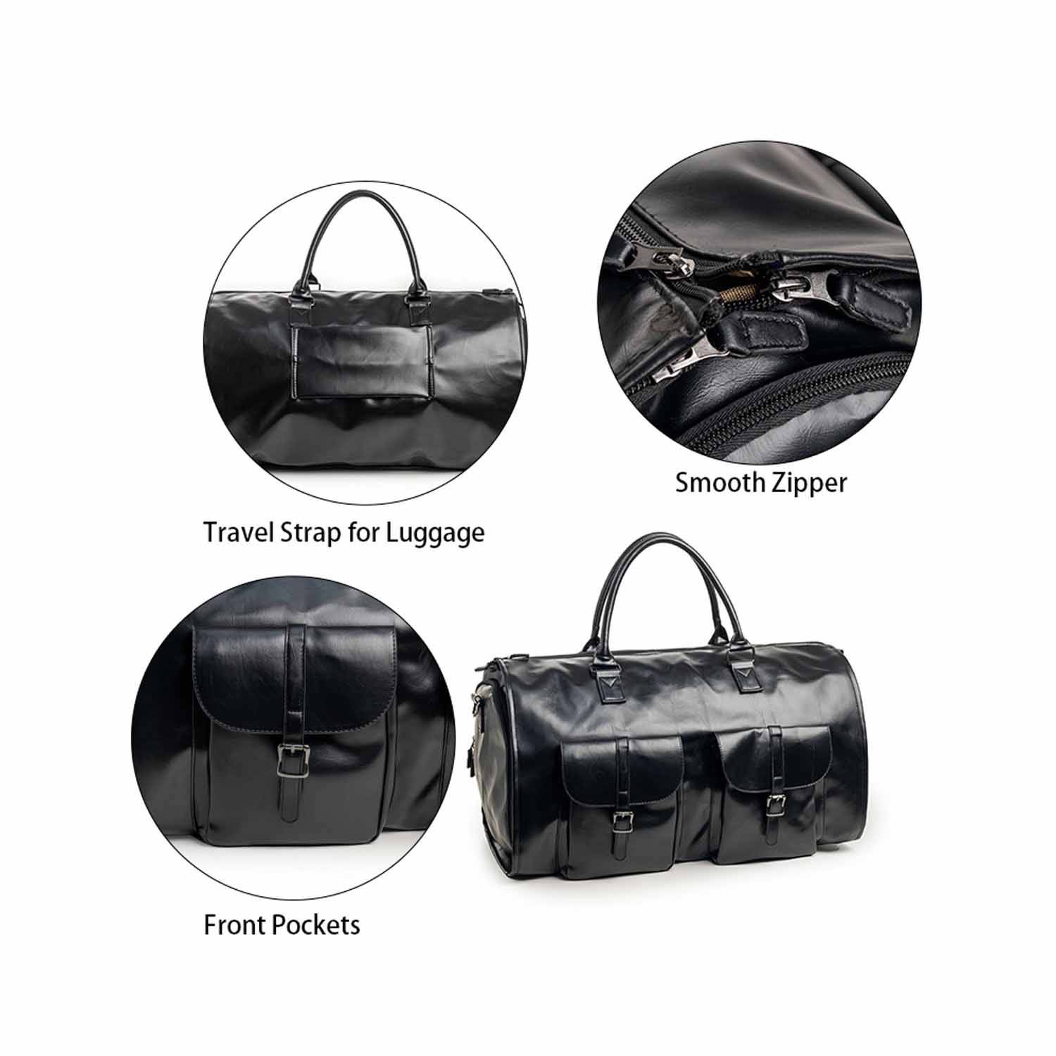 Large hand-held foldable duffel bag 6
