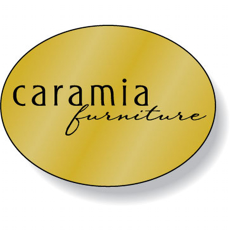 Dull Gold Foil Paper Flexo-Printed Stock Oval Roll Labels (1.5"x2")