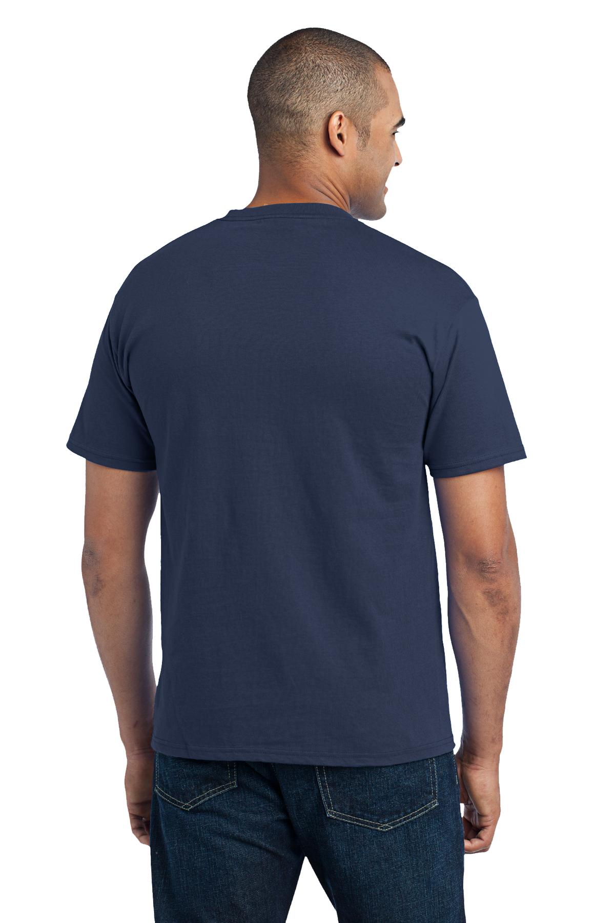 Port & Co Core Blend Pocket Tee. PC55P 103