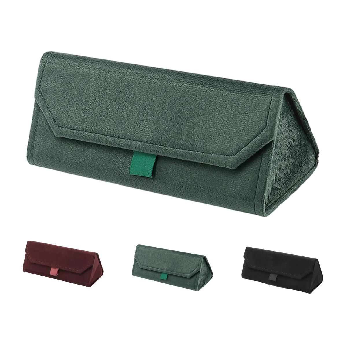 Triangle Suede Glasses Pouch 2