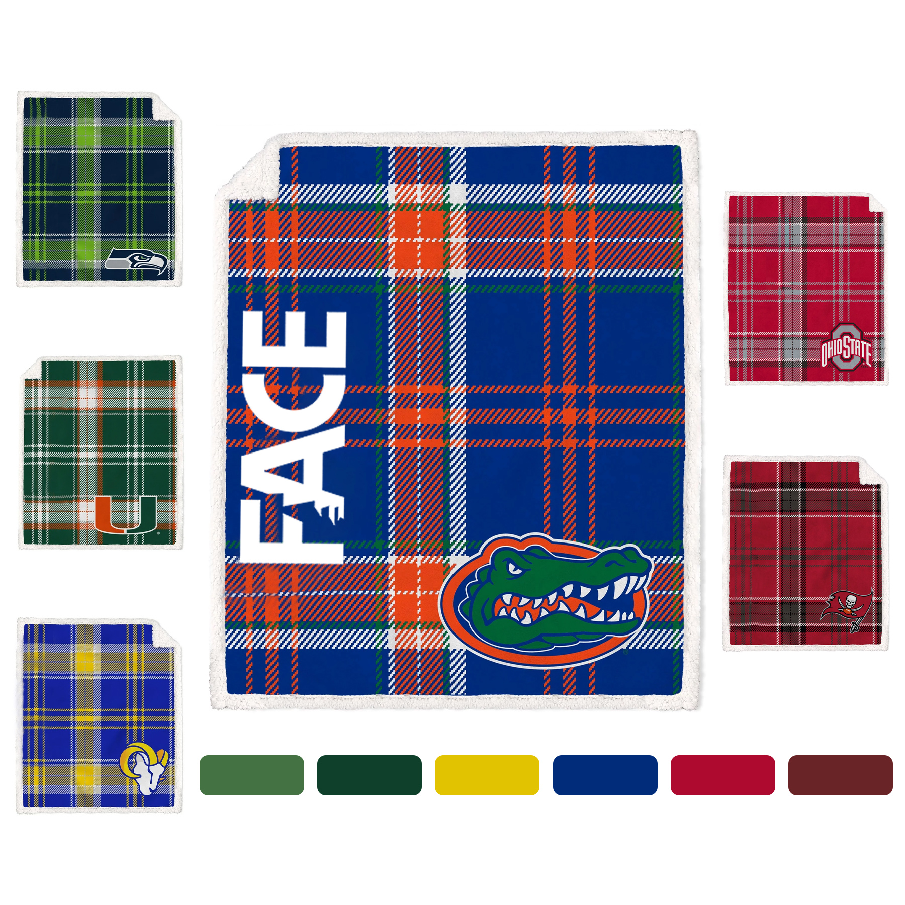 Custom 50'' x 60'' Checkered Flannel Blanket 1