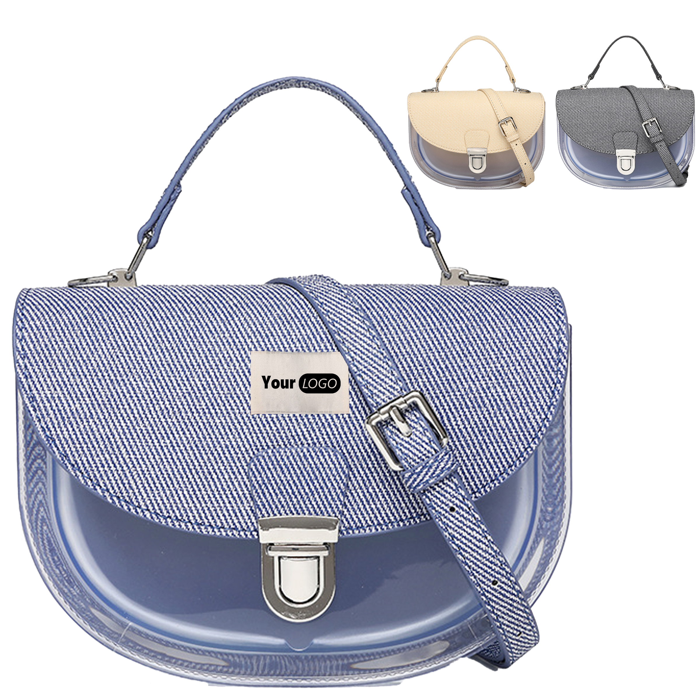 Denim Translucent Versatile Crossbody Bag 3