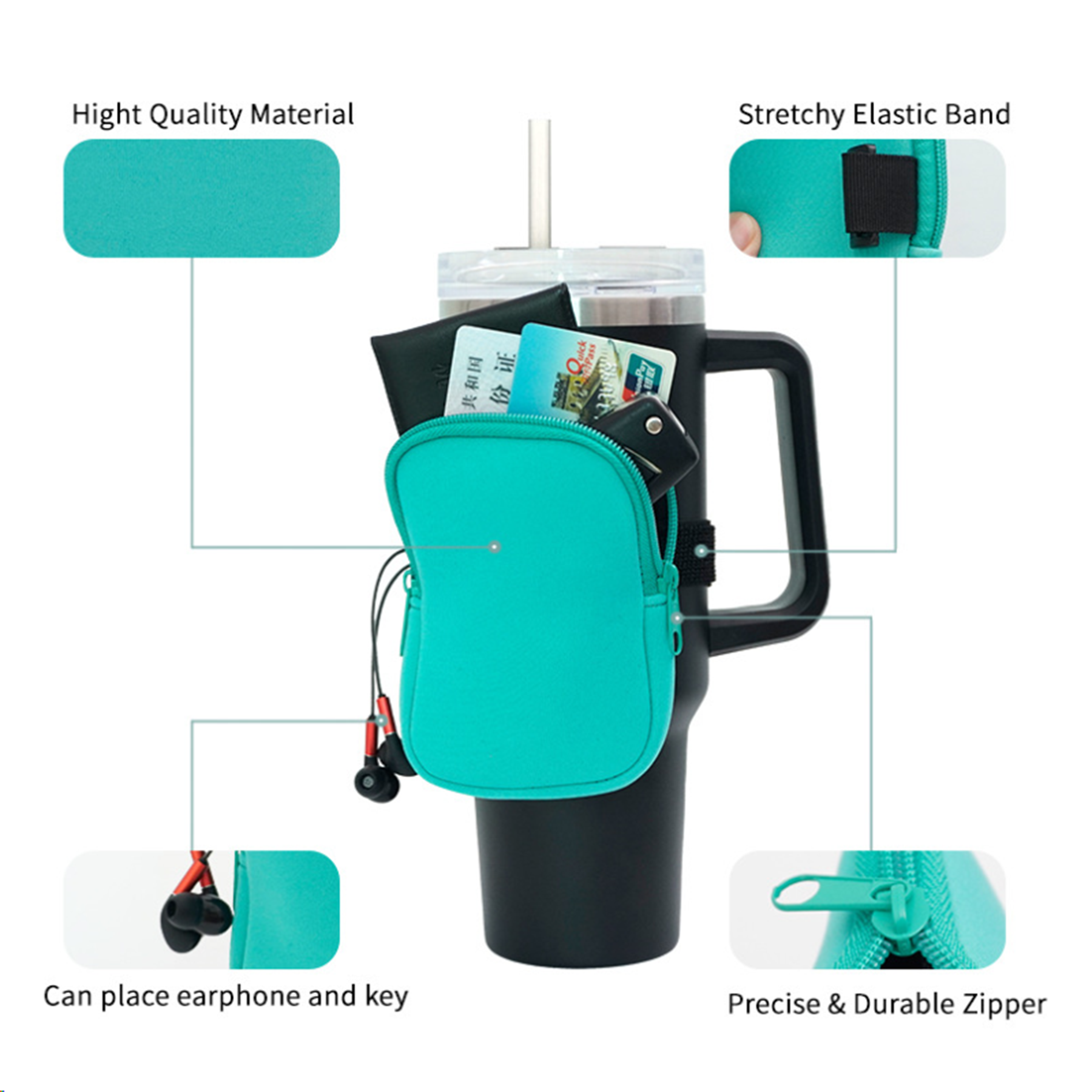 Neoprene 40 Oz. Water Bottle Arm Bag 3