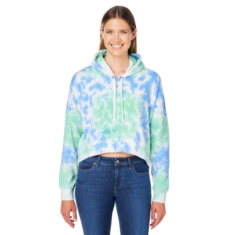 J America Ladies' Triblend Cropped Hooded Sweatshirt, custom hoodie or sweatshirt with logo imprint 26